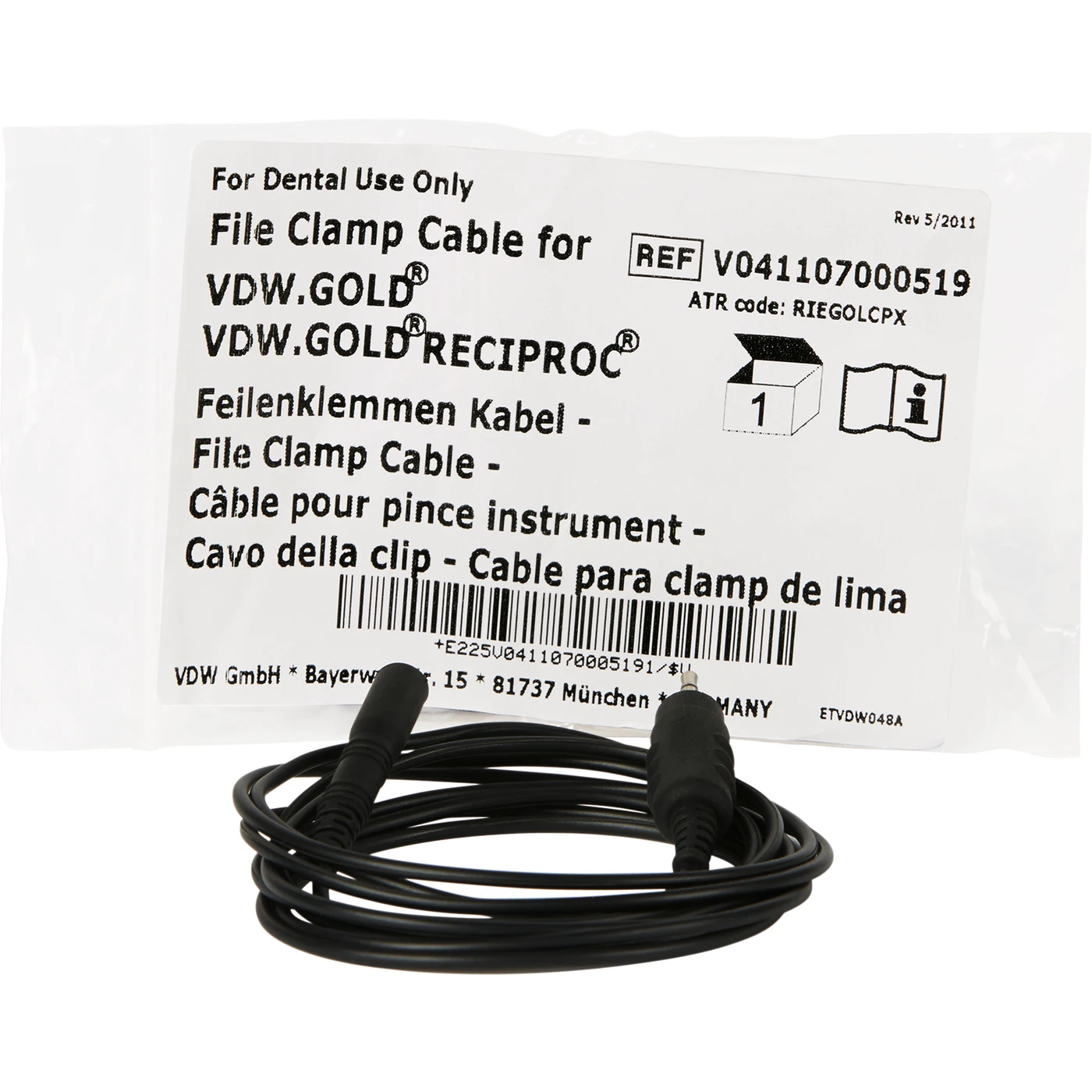 VDW.GOLD® RECIPROC® Feilenklemmenkabel