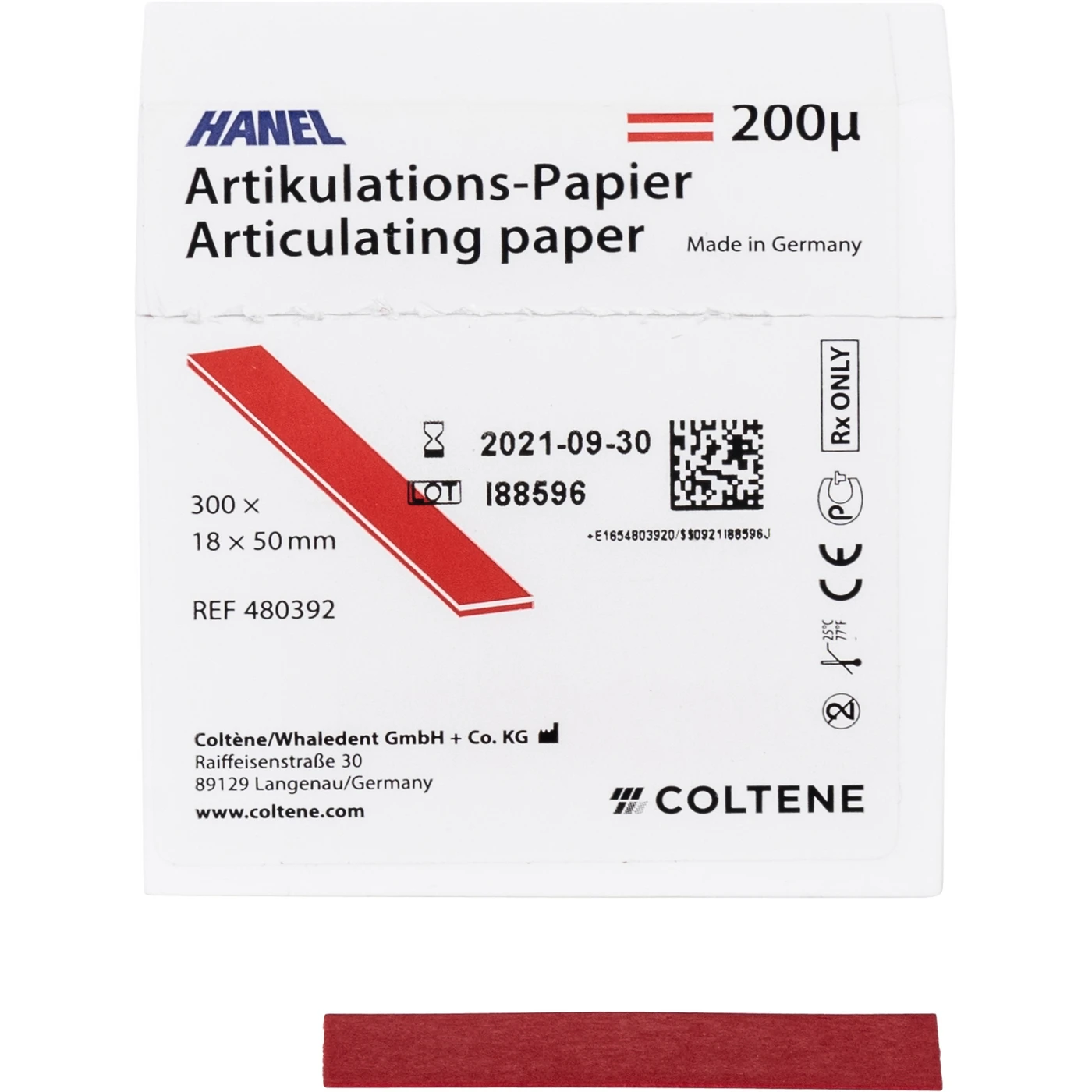 HANEL Artikulations-Papier 200 µm
