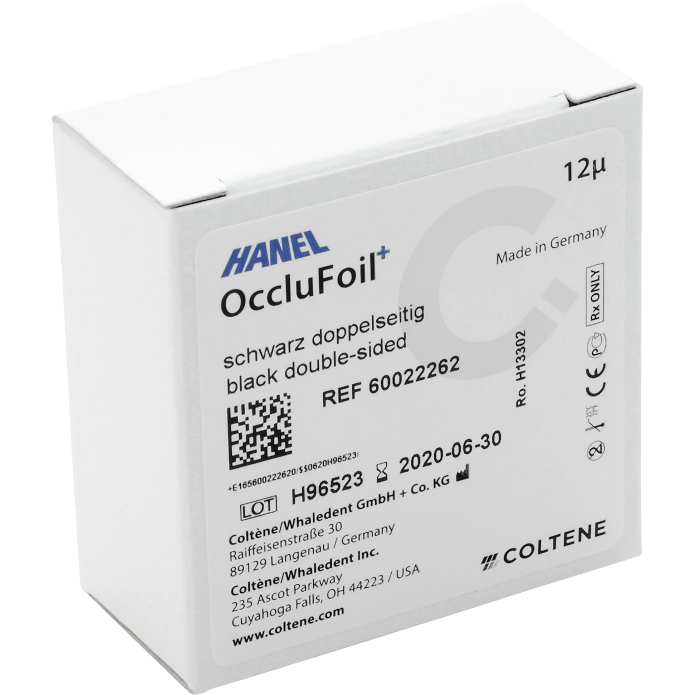 HANEL OccluFoil+, doppelseitig 12µ