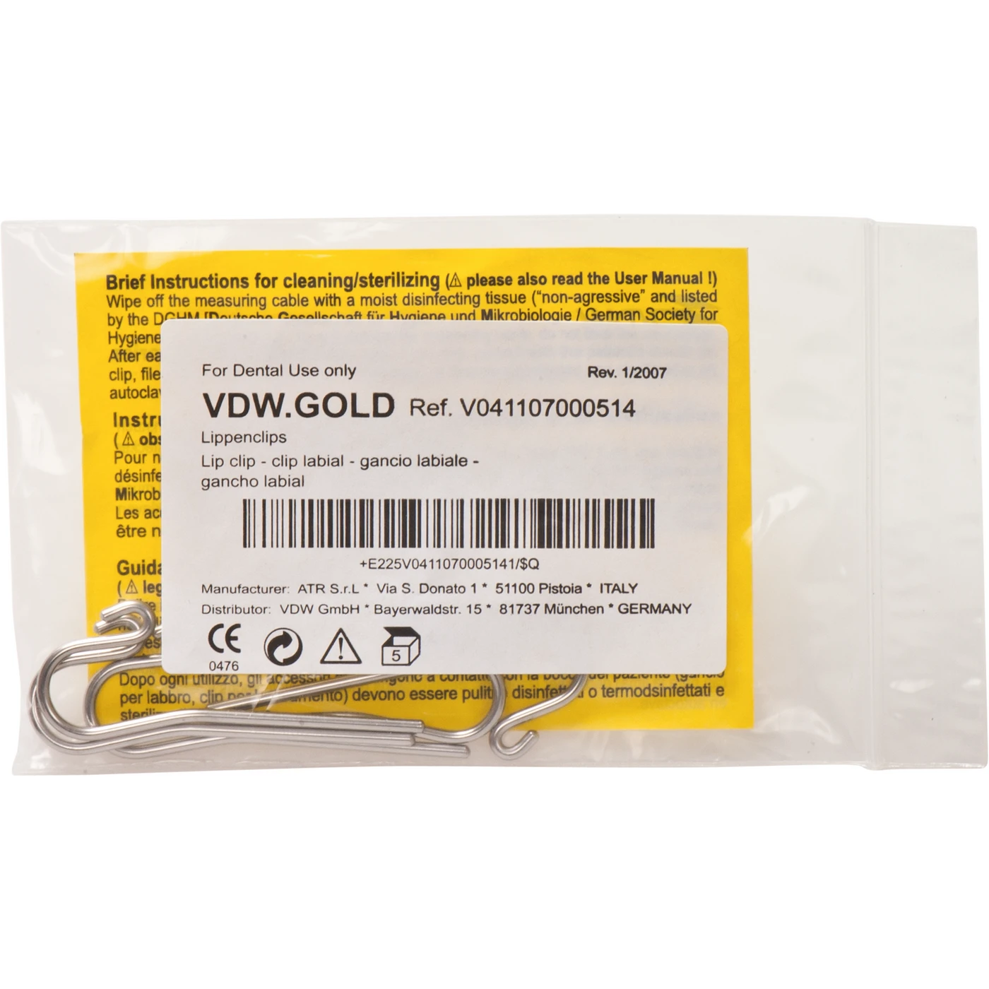 VDW.GOLD® RECIPROC® Lippenclips