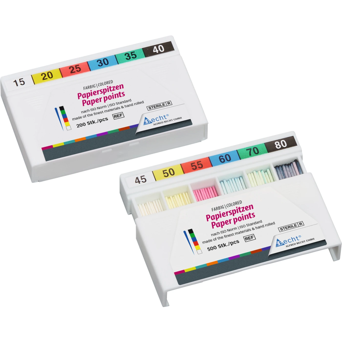 Papierspitzen farbig