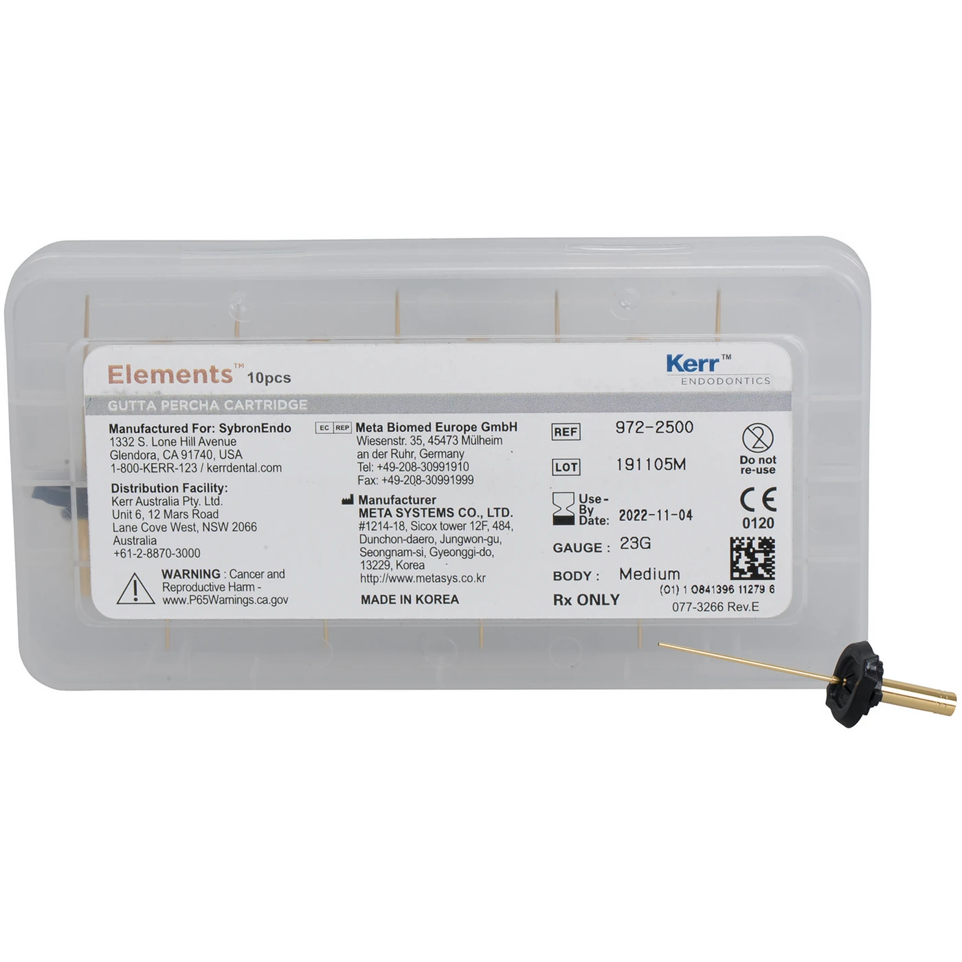 elements™ free Gutta Percha Cartridge